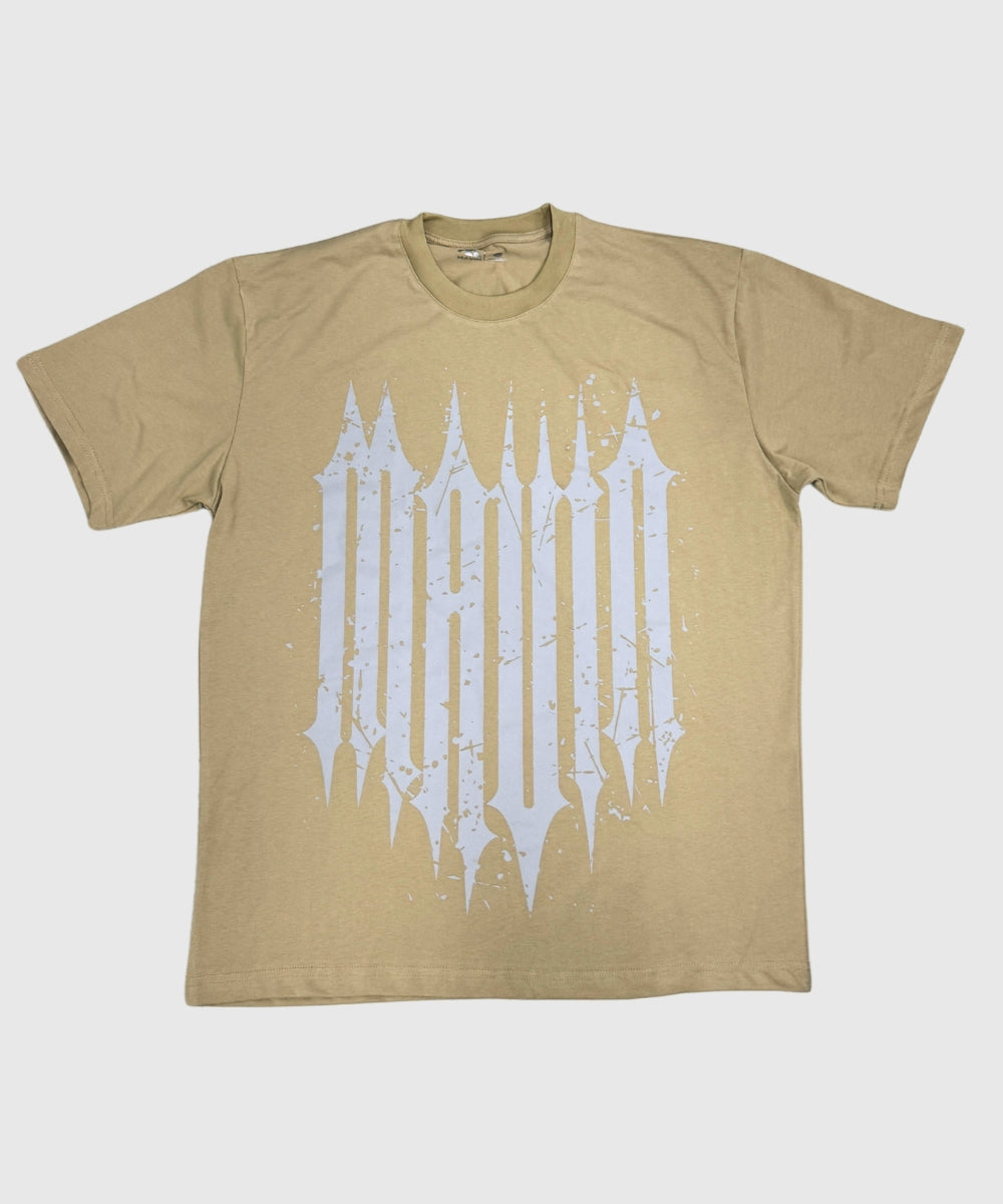 "GOTHIC OVERSIZED TEE" BEIGE