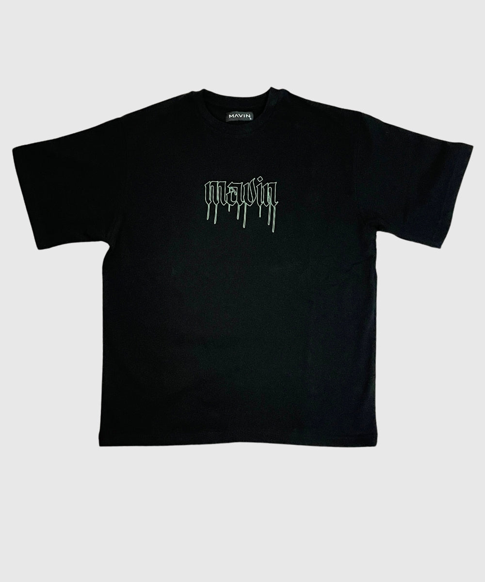 "WINGED OVERSIZED TEE" BLACK