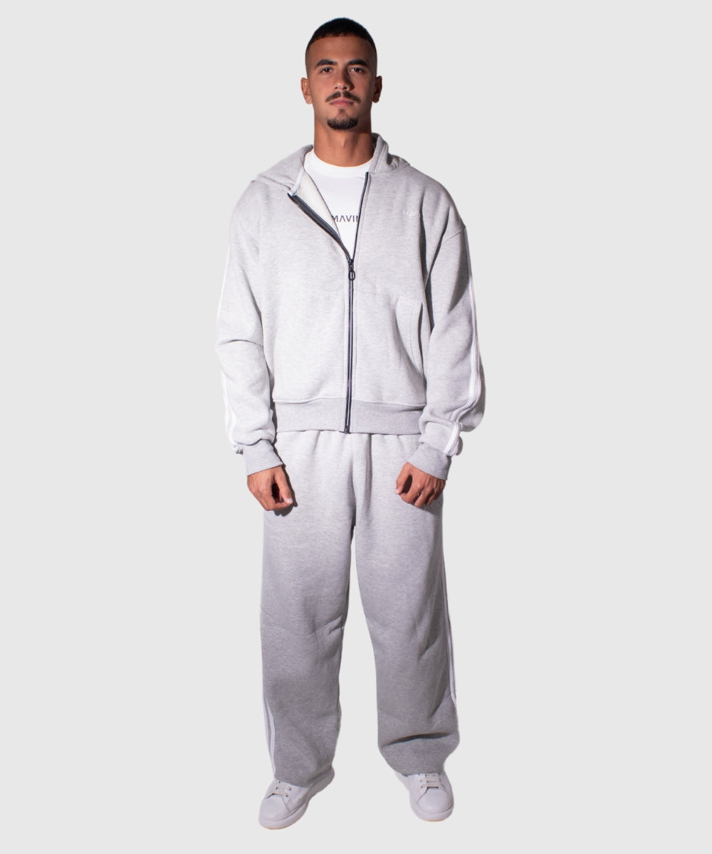 ESSENTIAL STRIPE SWEATPANTS "GREY"