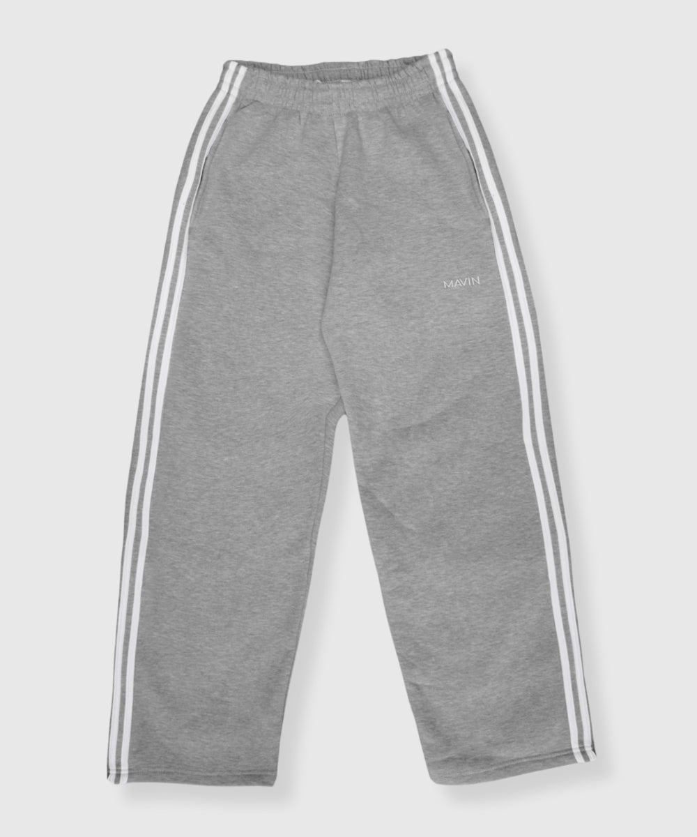 ESSENTIAL STRIPE SWEATPANTS "GREY"