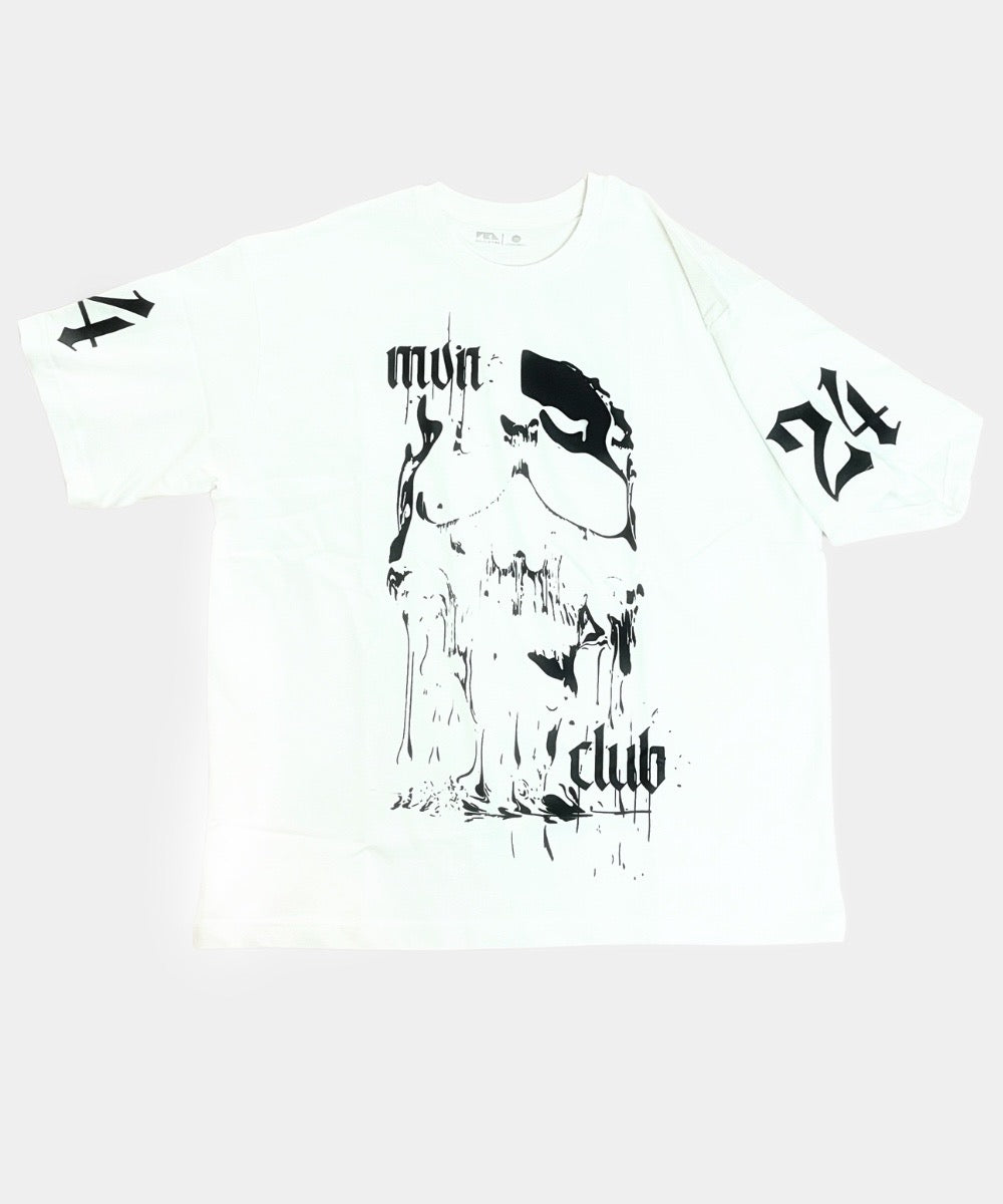 "OVERSIZED MVN SKULL CLUB" WHITE