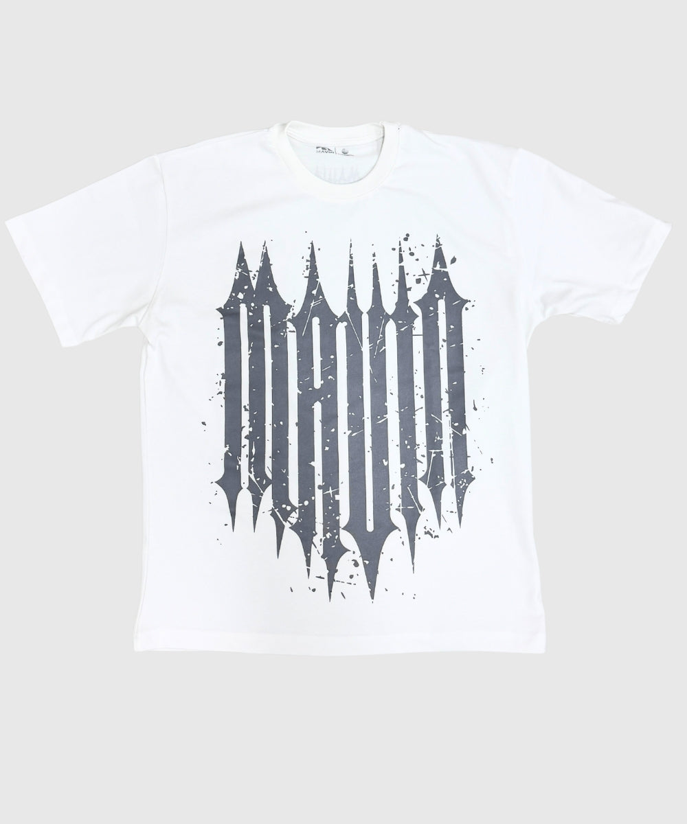 "GOTHIC OVERSIZED TEE" WHITE